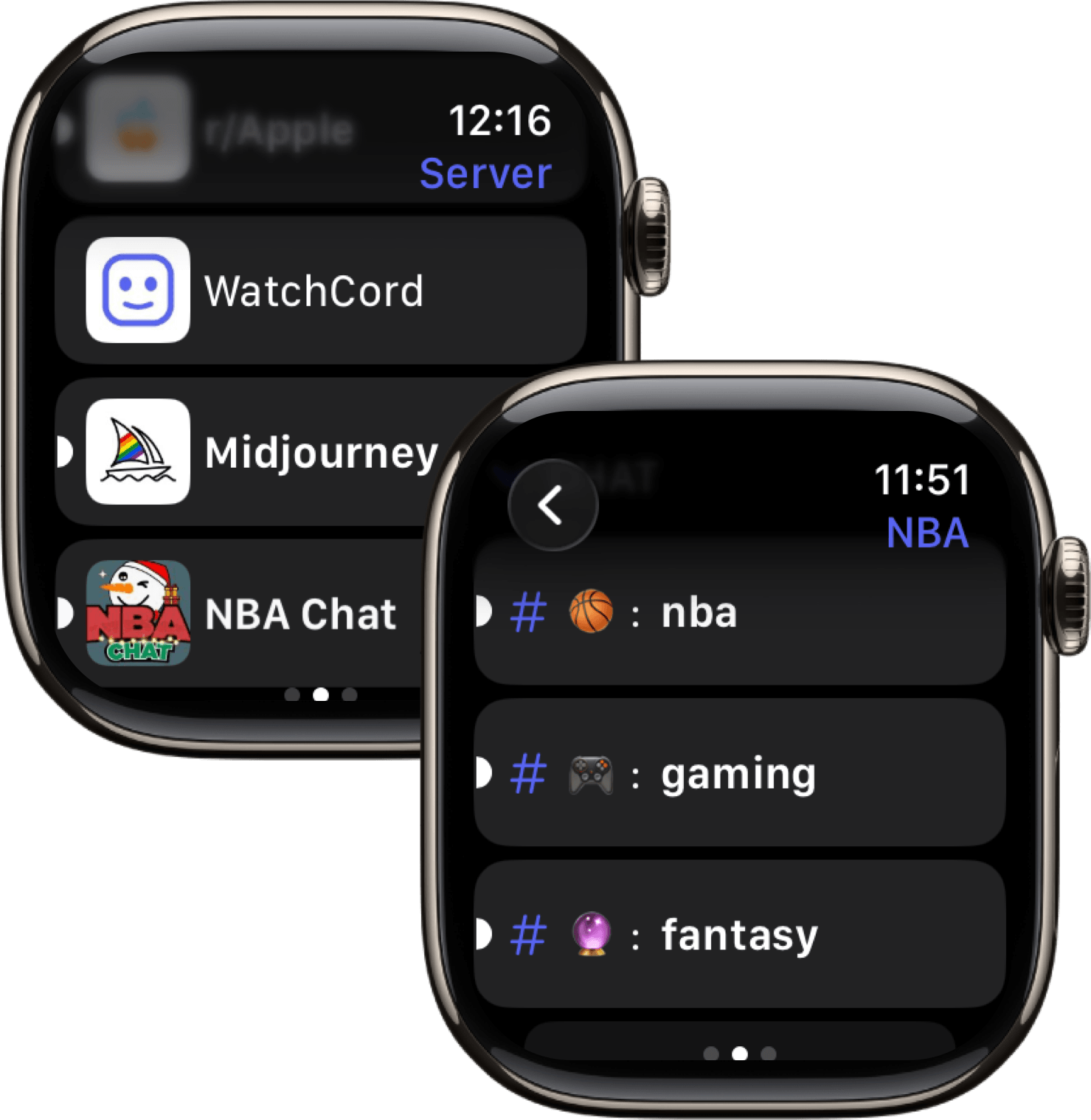 receive and send Discord messages on apple watch